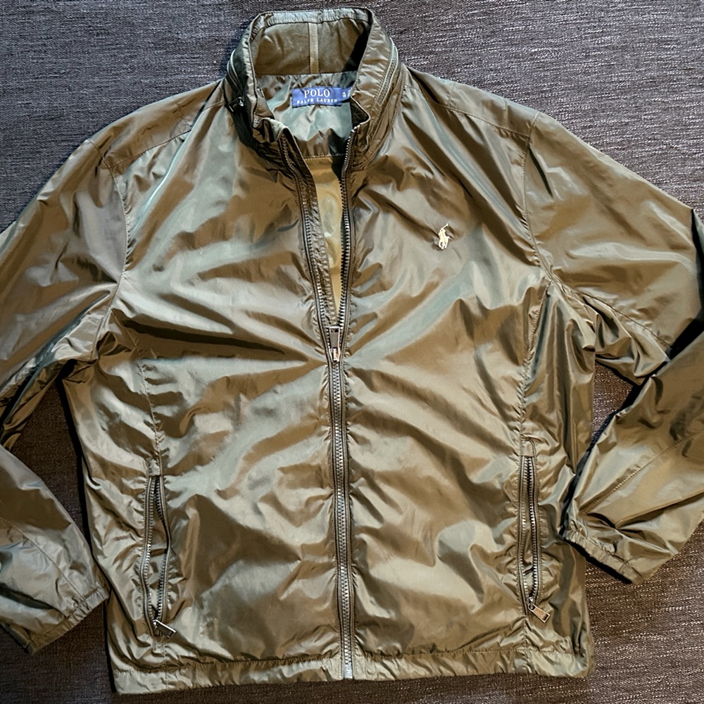 XL Olive Green Polo windbreaker jacket. Excellent condition